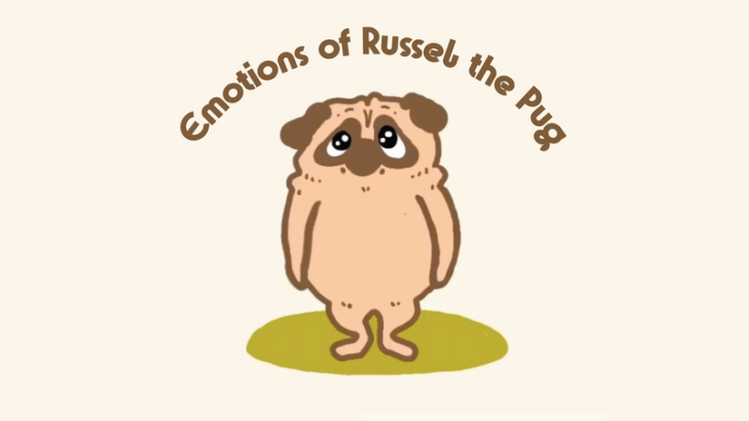 Emotions of Russell the Pug